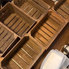 [元値3万円] アンティーク木箱 6箱   　の画像