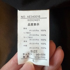 ダウンジャケット　Lサイズ
　　の画像