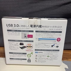 ほぼ未使用　外付けHDD I-O DATE 1T 高速転送 電源内蔵モデル 省電力の画像