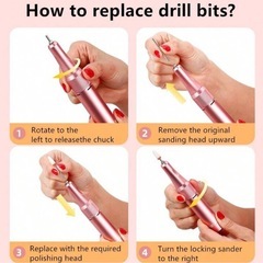 ネイルドリルマシン 45000RPM グラデーションピンクの画像