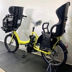 1年保証 送料無料　ブリヂストン　20インチ　黄色　子供乗せ　電動アシスト自転車　g201の画像