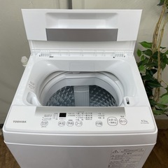 R381 ☀️ 2022年製の高年式♪ TOSHIBA 洗濯機（洗濯4.5㎏) AW-45GA2 ⭐ 動作確認済 ⭐ クリーニング済の画像