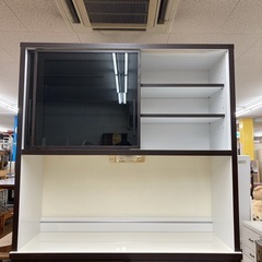 ジモティー限定価格！S715 ⭐ 河口家具製作所 キッチンボード 食器棚 人気色 幅120.5cm USED の画像