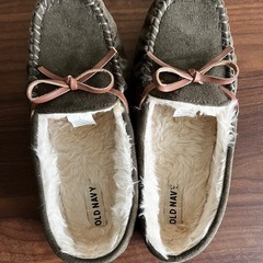 OLD NAVY モカシンシューズ カーキ系 24.0cmの画像