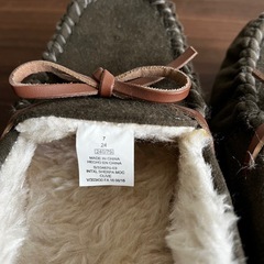 OLD NAVY モカシンシューズ カーキ系 24.0cmの画像
