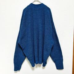 【新品 タグ付き / SELKEYS】ニットカ－ディガン 蛙編み ブル－ Lの画像