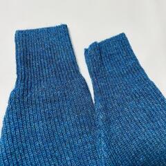 【新品 タグ付き / SELKEYS】ニットカ－ディガン 蛙編み ブル－ Lの画像