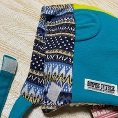 新品　くまさん　ベビー　帽子　ブルー　耳付き　被り物の画像