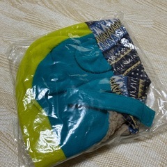 新品　くまさん　ベビー　帽子　ブルー　耳付き　被り物の画像