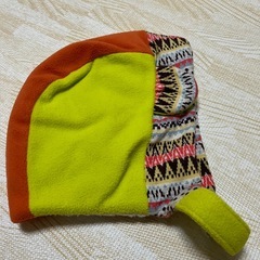 耳付き　ベビー　帽子　被り物　グリーンカラーの画像