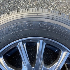 145/80/12 トーヨースタッドレスタイヤ　ホイール付　4本セット　貨物用 軽トラ等の画像