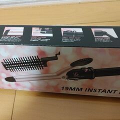 ヴィダル サスーン カール ヘアアイロン 19mm ピンクシリーズ 温度調節機能 ロールブラシ付き ピンク VSI-1912/PJの画像