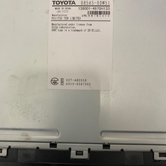 トヨタ　純正ナビ　NSZT-W64の画像