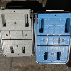 台車 折りたたみ式 6台セット （青4、グレー2） バラ売り可能 引き取り限定の画像