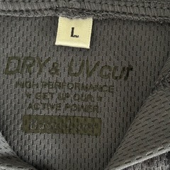 【美品】パーカー メンズ 長袖 ZIP 吸汗速乾　紐なし 　L 紺　DRY&UVcut ドライ の画像