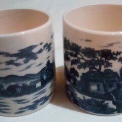 コーヒーカッブ & ソーサ 2組 　カップ直径約6.5cm ソーサ直径約15.5cm 中古の画像