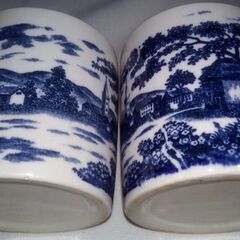 コーヒーカッブ & ソーサ 2組 　カップ直径約6.5cm ソーサ直径約15.5cm 中古の画像