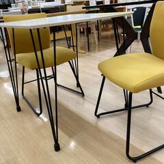 A-423【リユースのサカイ野々市店】ジモティ来店特価‼ ダイニングテーブルセット 2人用 ホワイト  クリーニング済みの画像