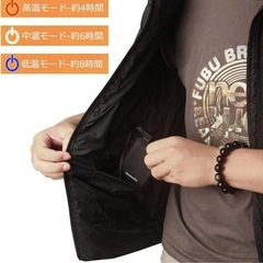 【新品未使用】電熱ベスト 電熱ジャケット防寒着 電熱線発熱 Lサイズ 男女兼用の画像