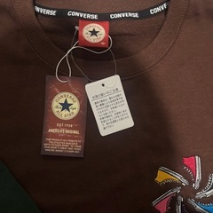 【新品未使用】2枚セットCONVERSE 薄手トレーナー Mサイズ タグ付きの画像