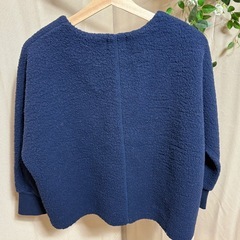 ボア生地トップス Vネックの画像