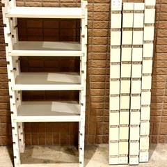 25×40×H102cm◼️白いラックしかく◼️の画像