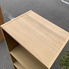 美原店 大きめ カラーボックス 収納 本棚　ライトブラウンの画像