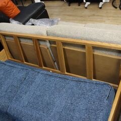 【川崎市宮前区リサイクルオフ】お買い得品♪2Pソファ　デニム風　ブルー　の画像