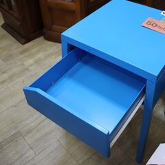 【川崎市宮前区リサイクルオフ】IKEA　selje　スチールサイドテーブル　ブルーの画像