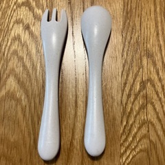 ベビー用スプーンとフォーク10mois ディモワ マママンマ mamamanmaの画像