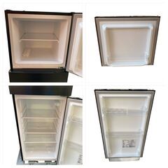 T6002 maxzen マクスゼン 2ドア冷凍 / 冷蔵庫 138L 2ドア冷凍冷蔵庫 JR138ML01GM ブラック 2021年製 欠品あり 動作確認済 中古現状渡しの画像