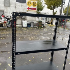 スチールラック　オープンラック　棚　4段　スチール棚　高さ調節可　収納　W880×D410×1810　中古　④の画像