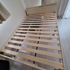 【ダブルベッド】フレーム・マットレスセット の画像