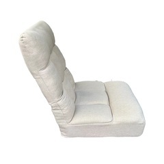 ホワイトファブリック座椅子 リクライニングの画像