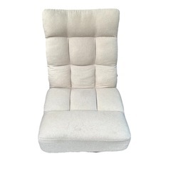 ホワイトファブリック座椅子 リクライニングの画像