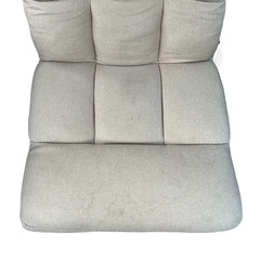 ホワイトファブリック座椅子 リクライニングの画像