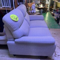 🔥🔥期間限定・特別特価品🔥🔥NITORI ニトリ 2人掛けソファ ファブリック グレー ハイバック 背もたれふっくら リラックスソファ 北欧風 モダン 中古家具の画像