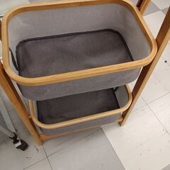 ★リユースのサカイ千葉中央店★  ランドリーラック ナチュラル H108.5×D23×W45 クリーニング済み TC5164の画像