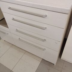 ★リユースのサカイ千葉中央店★ パモウナ レンジボード ホワイト/シルバー H204×D56×W105 クリーニング済み TC5166の画像