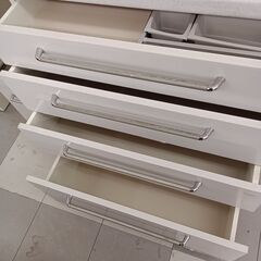 ★リユースのサカイ千葉中央店★ パモウナ レンジボード ホワイト/シルバー H204×D56×W105 クリーニング済み TC5166の画像