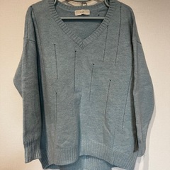 B:MING by BEAMS Vネックニットセーター ライトブルーの画像