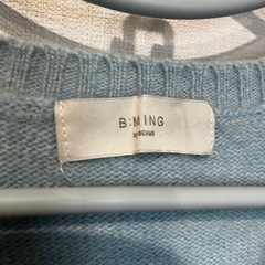 B:MING by BEAMS Vネックニットセーター ライトブルーの画像