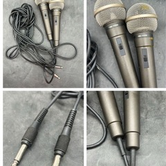 1742 SANYO サンヨー カラオケメイト マイク・カセットセット PAT-C500 カラオケ機 電子エコー カラオケマイク カラオケカセットの画像