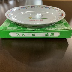 スヌーピー🖤絵皿🍽️SNOOPYかわいい💖平皿非売品❗️陶器皿ウッドストックWoodstock美品✨白•赤•緑•黄色•水色•黒の画像