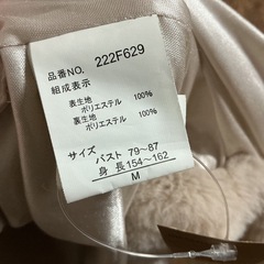 冬の必需品❄️ふわふわ•モコモコ🫧ジャケットLaxDanTiaバスト79〜87身長154〜162Mサイズ傷あり💦袖の部分チャック式❗️取り外し可能❗️ベージュの画像