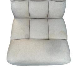 ホワイトファブリック座椅子 リクライニングの画像