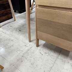 J3133　【リユースのサカイ柏店】　袖机付　　ヴィルヘルム　ウェーブデスク　PC　木製　の画像