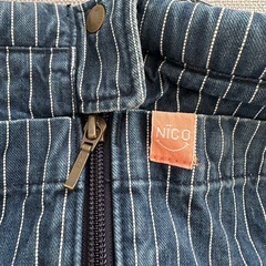 キューズベリー NICO 抱っこ紐 デニムストライプ 美品 本体のみの画像