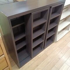 ★リユースのサカイつくば店★TK7096  スライド本棚 ブラウン H90×D29×W90 クリーニング済みの画像
