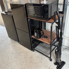 🖤 ニトリ N-Simple ブラック家電5点セット 🚚 配達・保証付き の画像